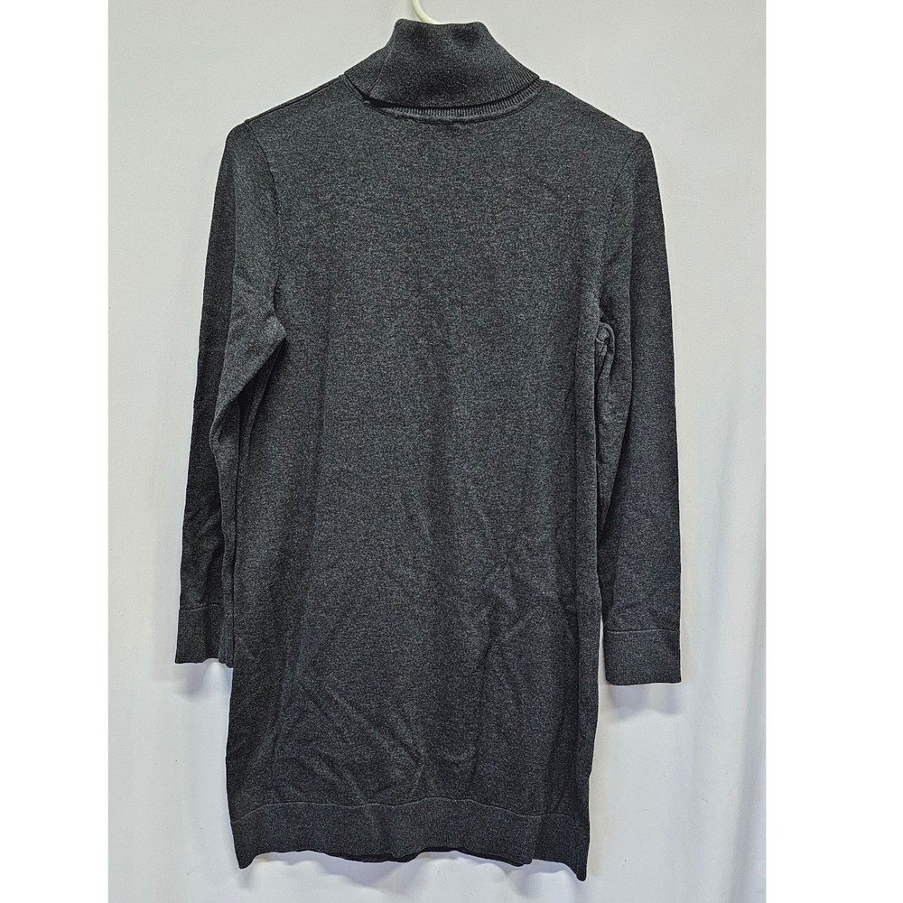 Tommy Hilfiger Gray Turtleneck Sweater Dress Racing Stripe Long Sleeve Knit - Picture 8 of 9